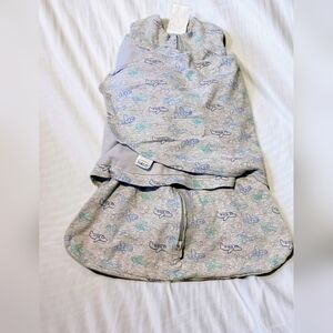 Halo Gray Swaddle with Airplane Design
